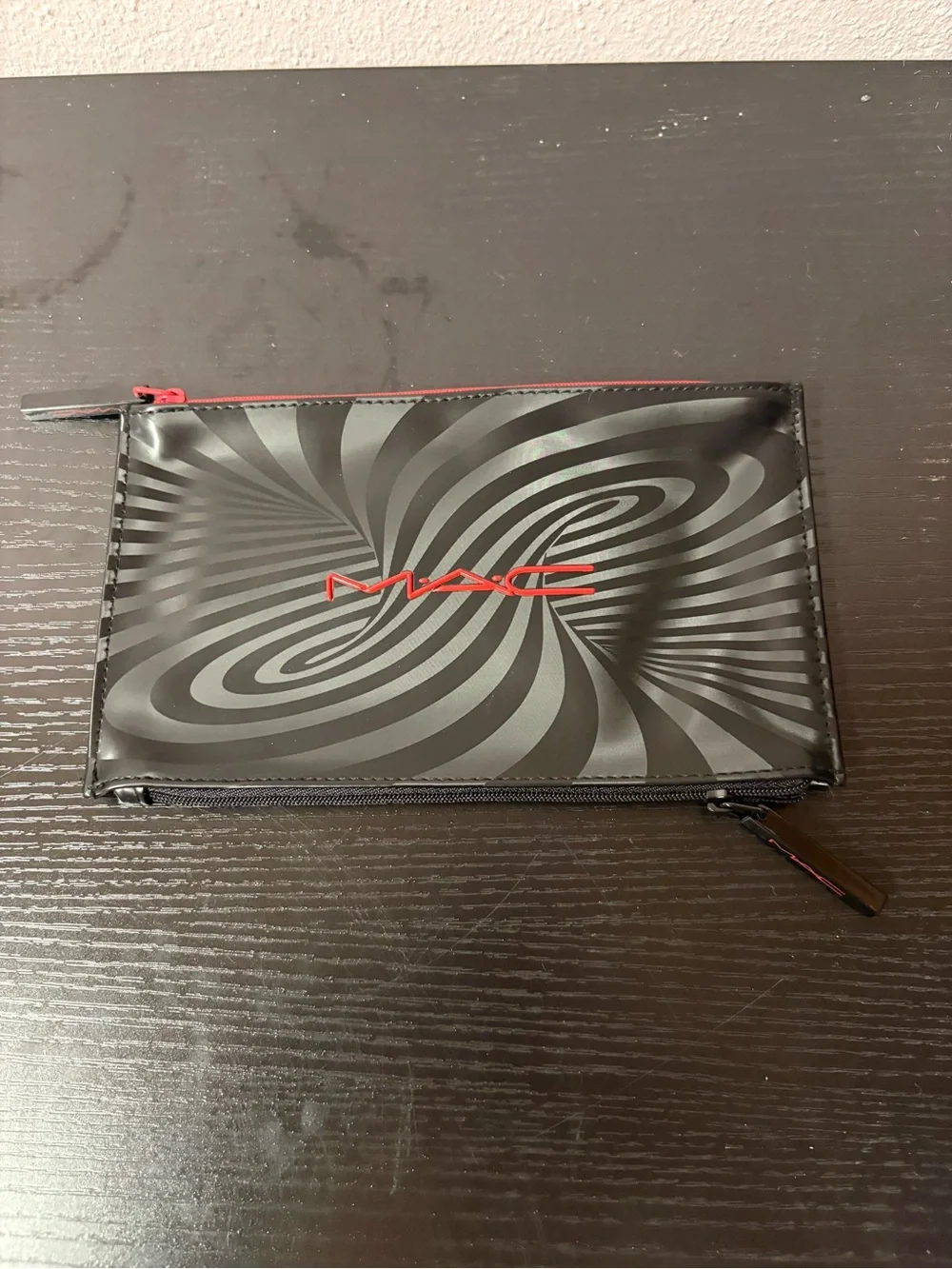 MAC Limited Edition Double Zip Optical Illusion Makeup Cosmetic Bag